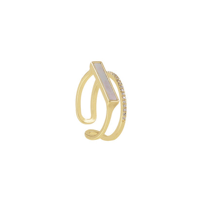 Anello geometrico aperto da donna
