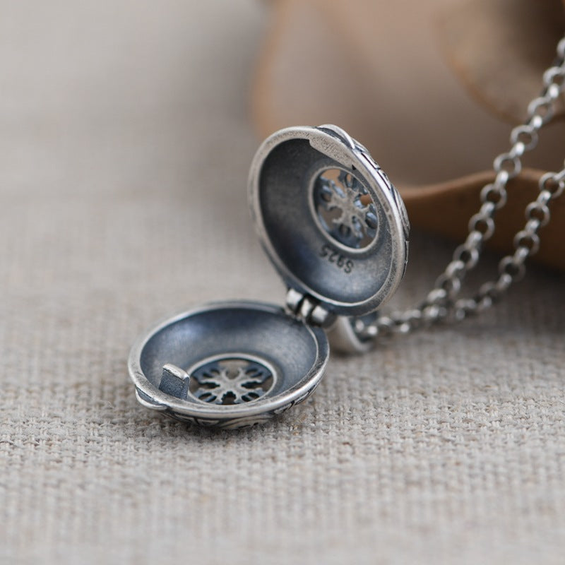 Collana croce argento mantra