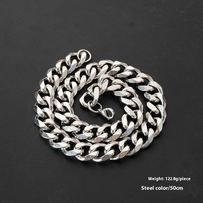 Collana acciaio intrecciata satinata
