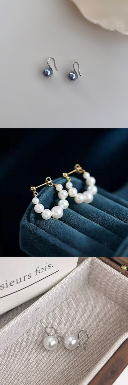 Orecchini clip con perle