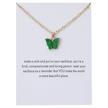 Collana farfalla acrilica