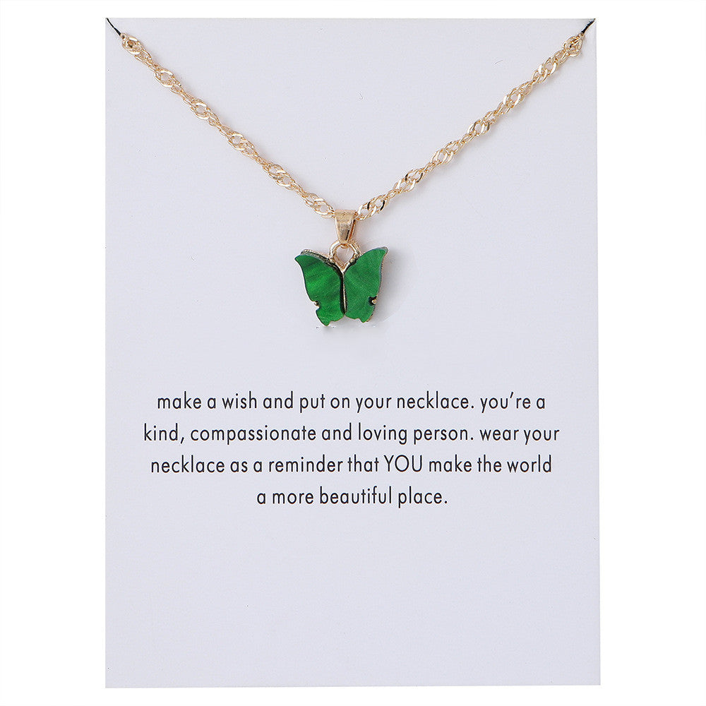 Collana farfalla acrilica