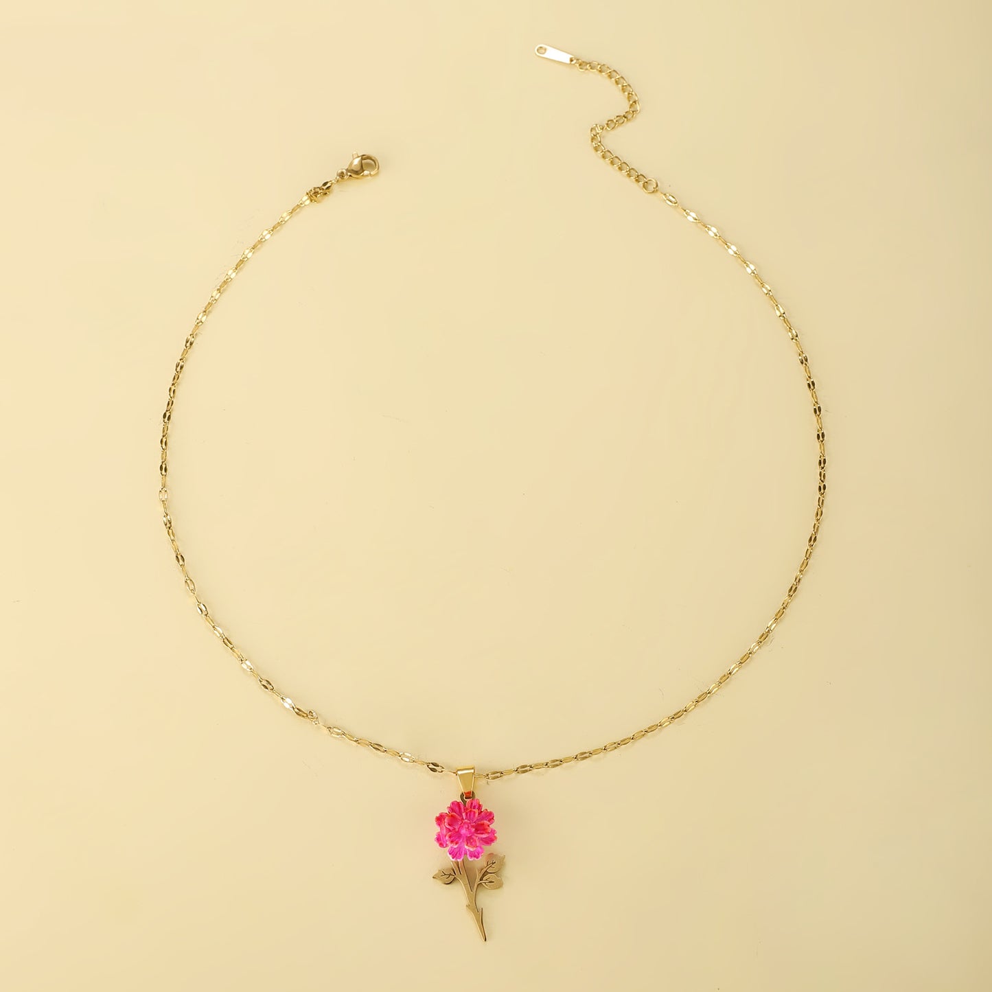 Collana rosa titanio