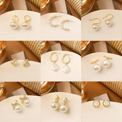 Orecchini perle e strass