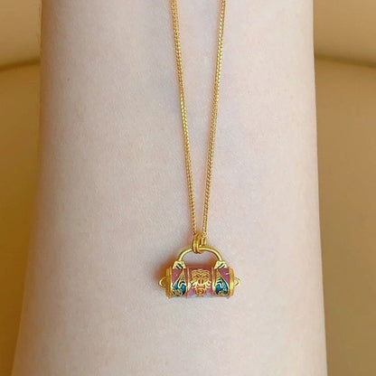 Collana Chiusura Smaltata Oro
