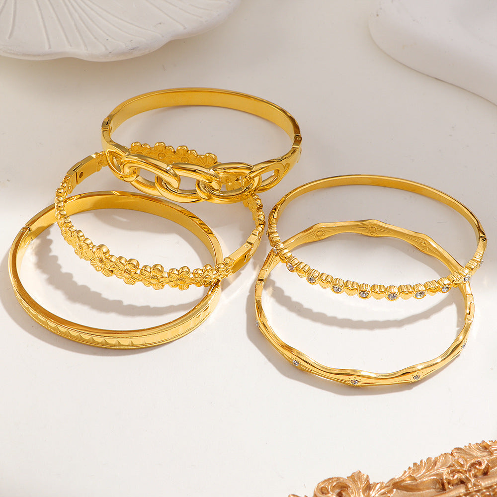 Bracciale acciaio titanio con fibbia