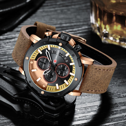 Orologio quarzo pelle impermeabile