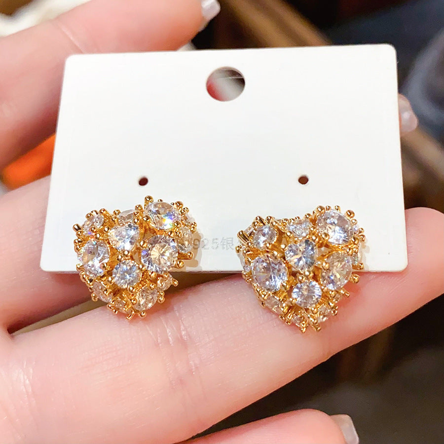 Orecchini cuore goccia zirconi