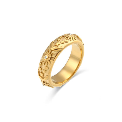 Bracciale acciaio retrò anellato