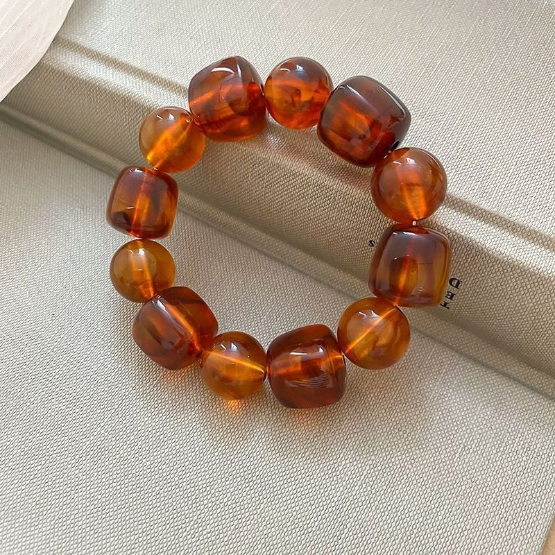 Bracciale ambra e perle