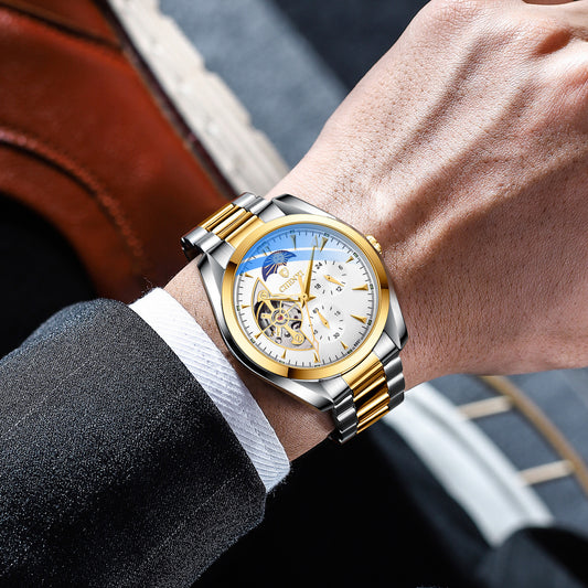 Orologio automatico fasi lunari impermeabile