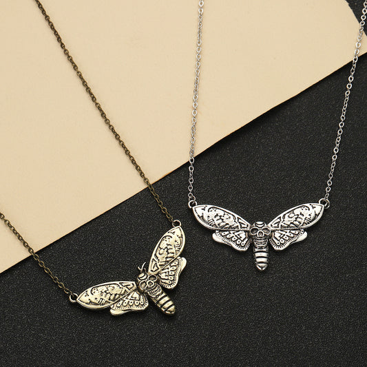 Collana luna falena teschio