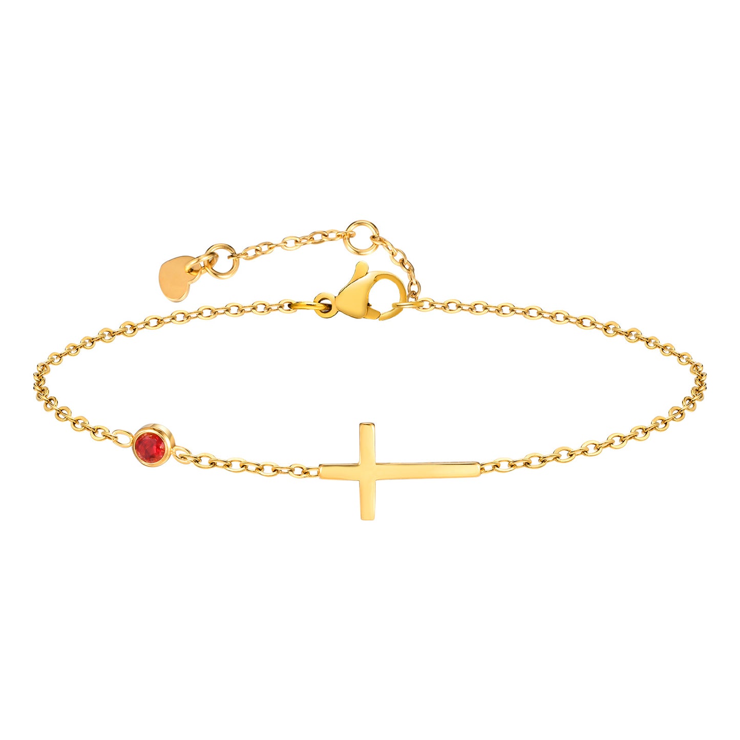 Bracciale croce pietre nascita