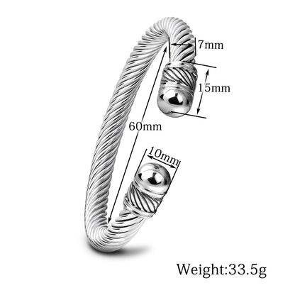 Bracciale cavo regolabile