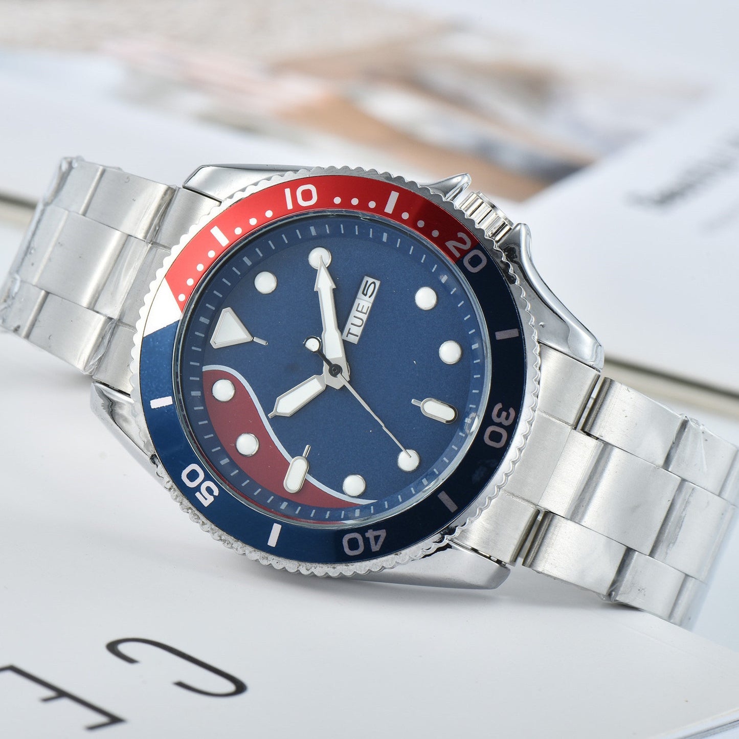 Orologio calendario doppio da uomo