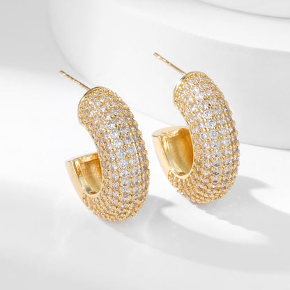 Orecchini zirconi micro incastonati