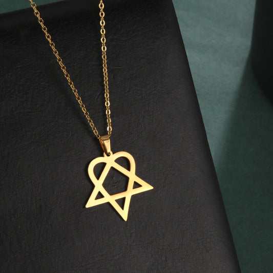 Collana triangoli traforata