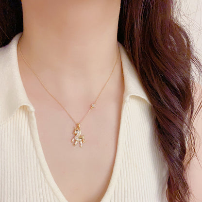 Collana Pegaso con zirconi