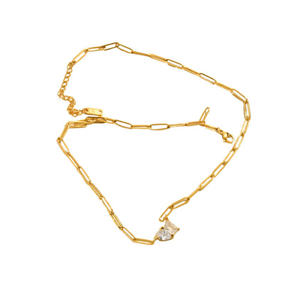 Collana Goccia Oro Brillantini