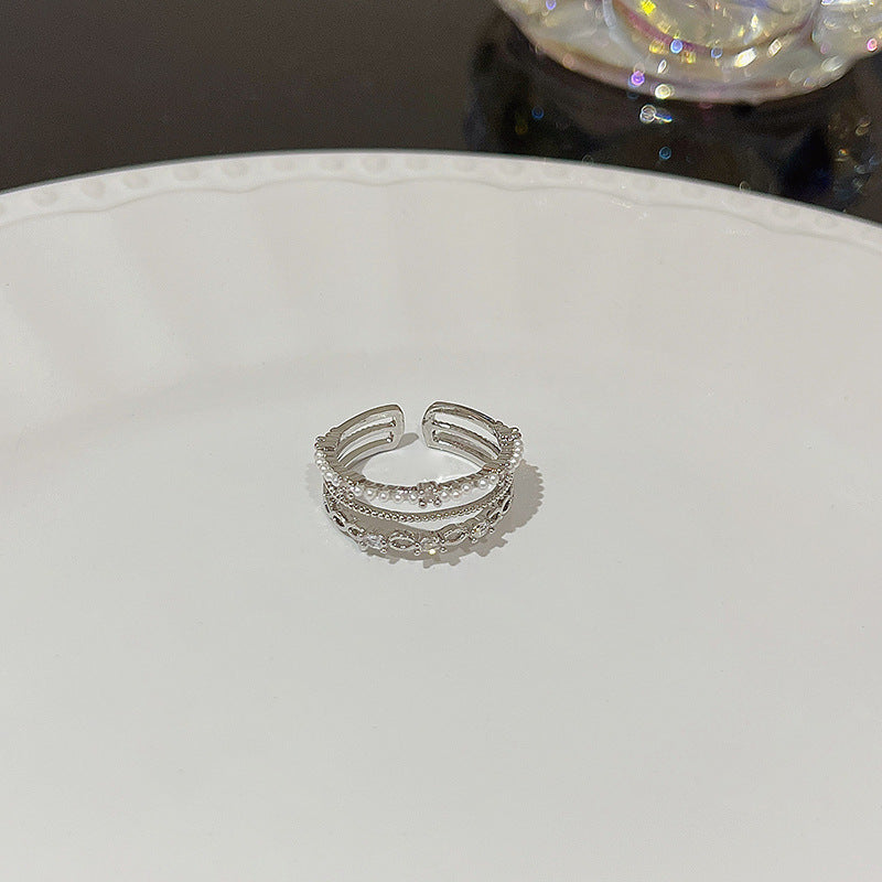 Anello farfalla zircone regolabile da donna
