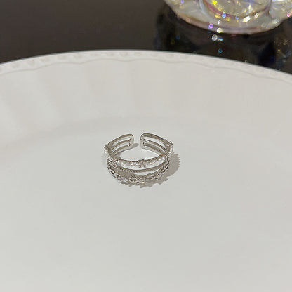 Anello farfalla zircone regolabile da donna