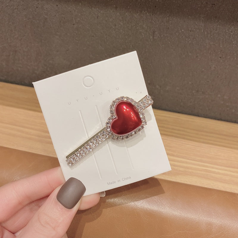 Fermaglio capelli cuore rosso
