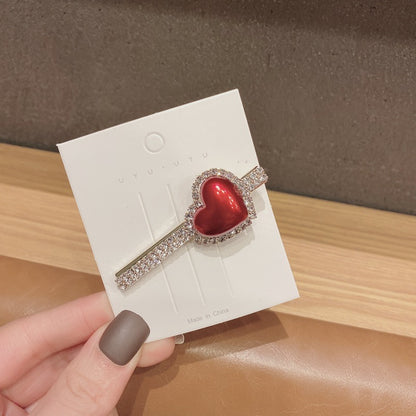 Fermaglio capelli cuore rosso