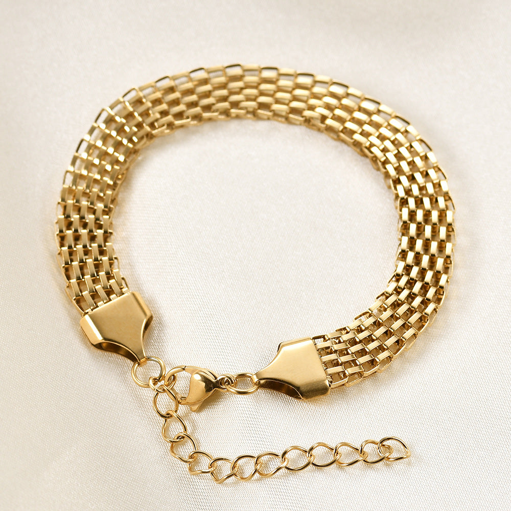 Bracciale titanio twist oro