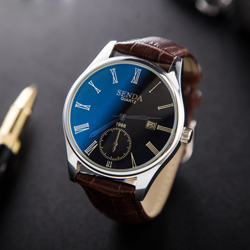 Orologio uomo retro con calendario