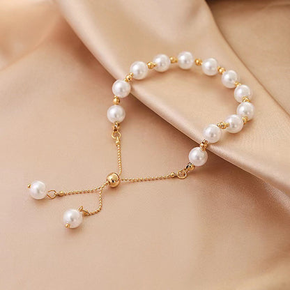 Bracciale perle regolabile