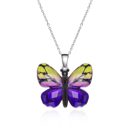 Collana farfalla retrò multicolore