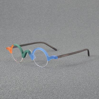 Occhiali rotondi anti luce blu