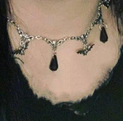 Collana pipistrello gotica punk