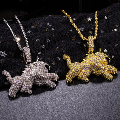 Collana con ciondolo leopardo