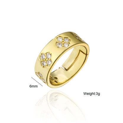 Anello Floreale Geometrico