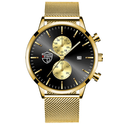 Orologio al quarzo con maglia e calendario