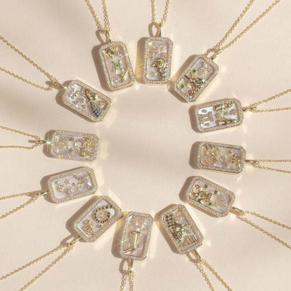 Collana zodiaco con diamanti