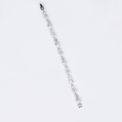 Braccialetto con zirconi in linea