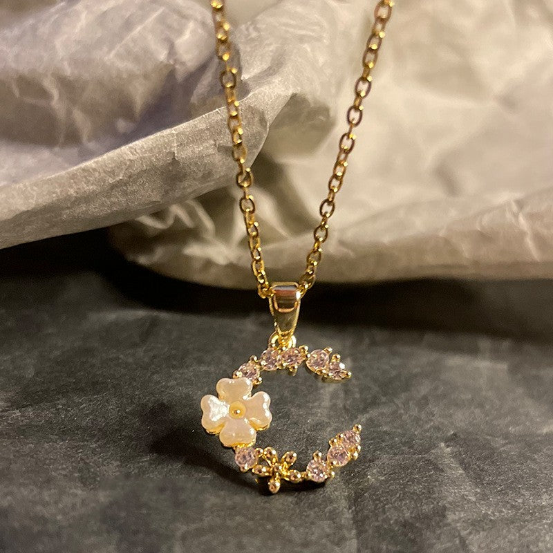 Collana in acciaio e zirconio