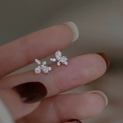 Orecchini farfalla diamante argento 925