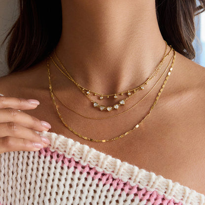 Collana con zirconi cuore