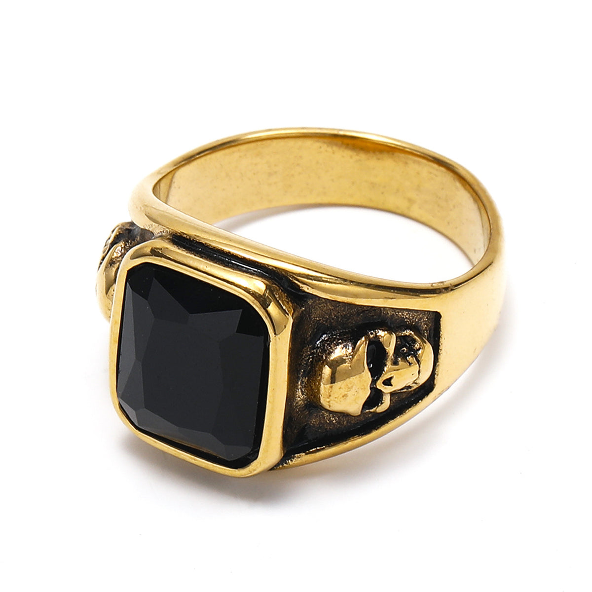 Anello uomo retrò con gemme