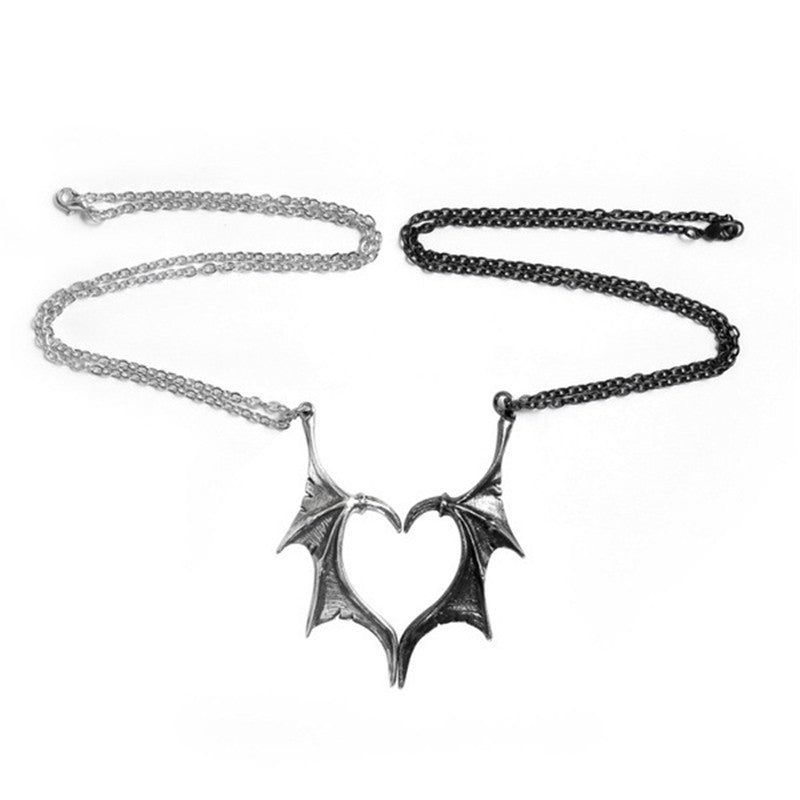 Collana coppia ali pipistrello