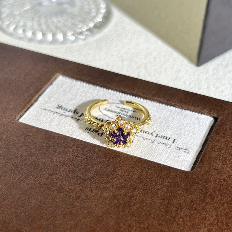 Anello con pietre multicolore