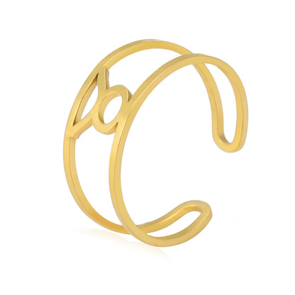 Anello segni zodiacali titanio