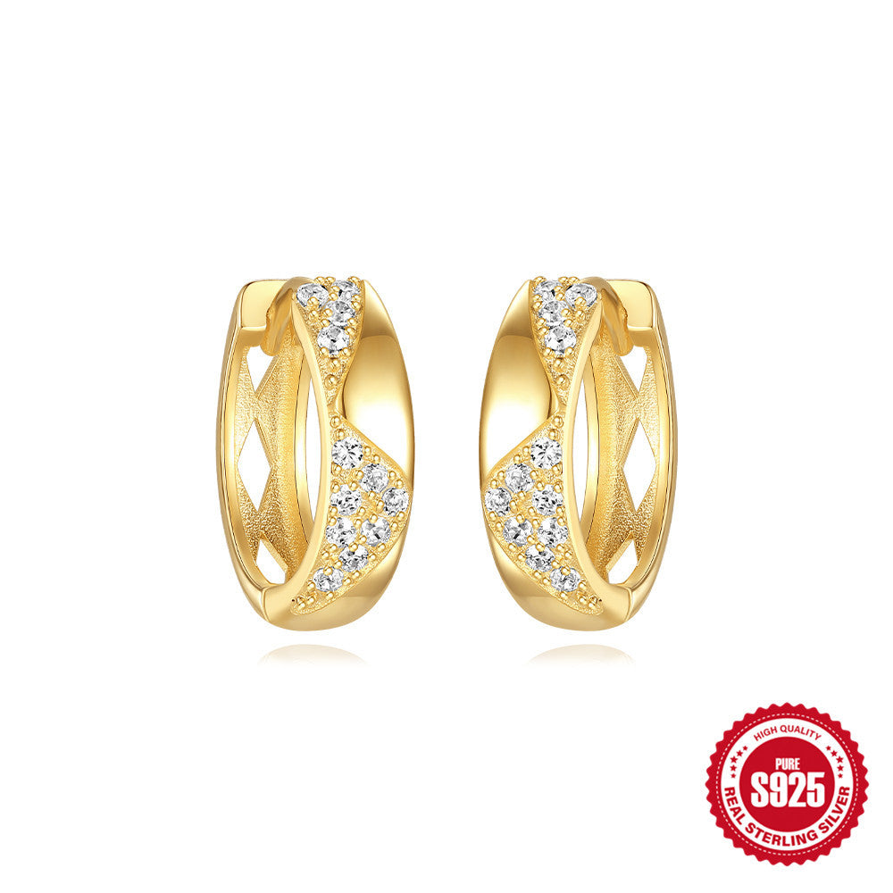 Orecchini argento zircone delicati