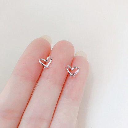 Orecchini cuore argento per donne