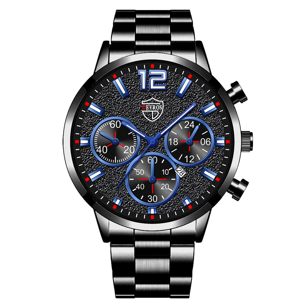 Orologio uomo con calendario acciaio inossidabile