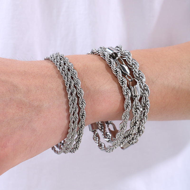 Bracciale catena intrecciata