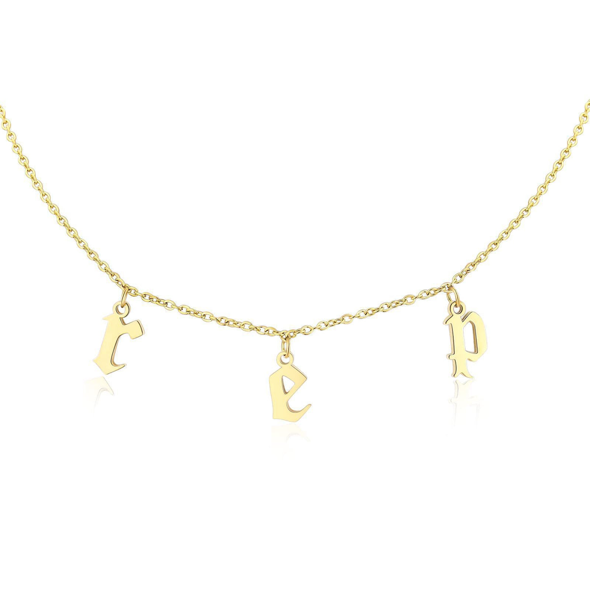 Collana con lettere titanio